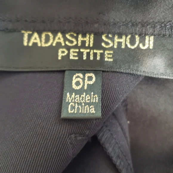 Tadashi Shoji Kami Dress Black & Gold  Knee length Sleeveless Size 6 Petite - Picture 13 of 16